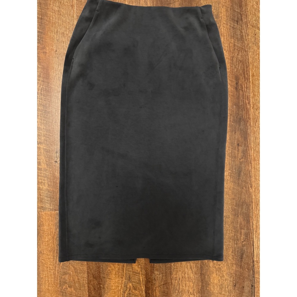 Lululemon Women's Size 8 Dark Gray Soft Brushed Pencil Midi Skirt Slit